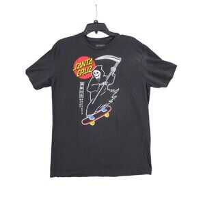 Santa Cruz Riot Society Grim Reaper Skateboarding Graphic T-Shirt Size L
